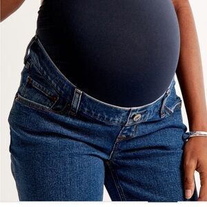 A&F Maternity Ankle Straight Jean